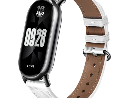 Xiaomi Mi Band 8 Leather Straps | White Online Sale