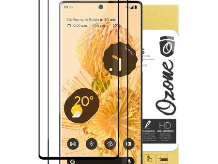 Google Pixel 6 Screen Protector | Tempered Glass Protector | Black |Pack of 2 For Cheap