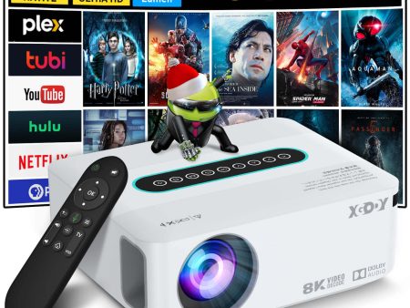 XGODY X1 | Native 1080P Projector 4K With Android 9.0 TV & Dolby Sound,  For Wireless Outdoor Movies Night Hot on Sale