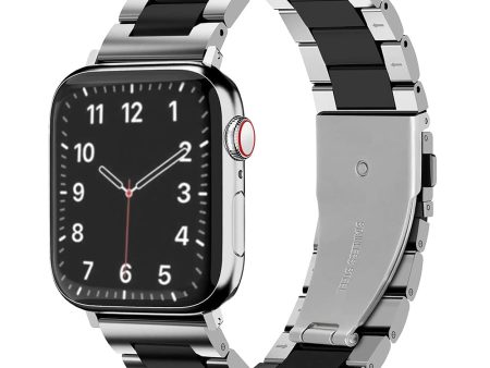 Apple Watch Ultra 49mm   45mm   44mm   42mm | Metal Straps | Silver & Black Sale