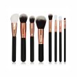 8 Pieces Professional Makeup Brushes, Blusher, Eye Shadow Brushes Set with Zipper Bag - Black Sale